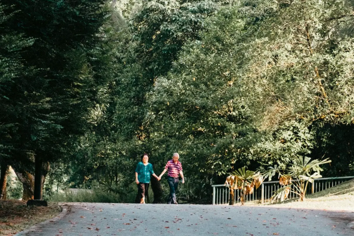 Senior Couple Walking Singapore