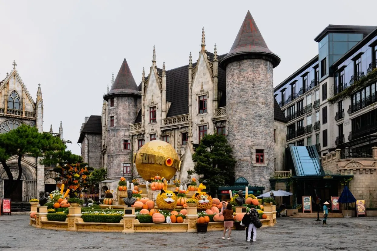 Themed architecture Ba Na Hills Vietnam